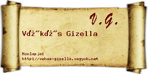 Vékás Gizella névjegykártya