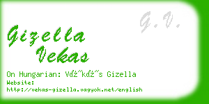 gizella vekas business card